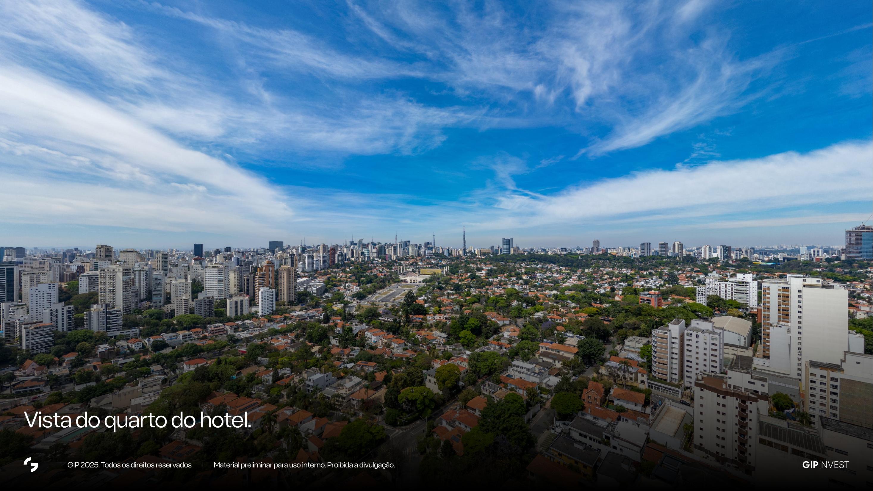 Vista real dos quartos